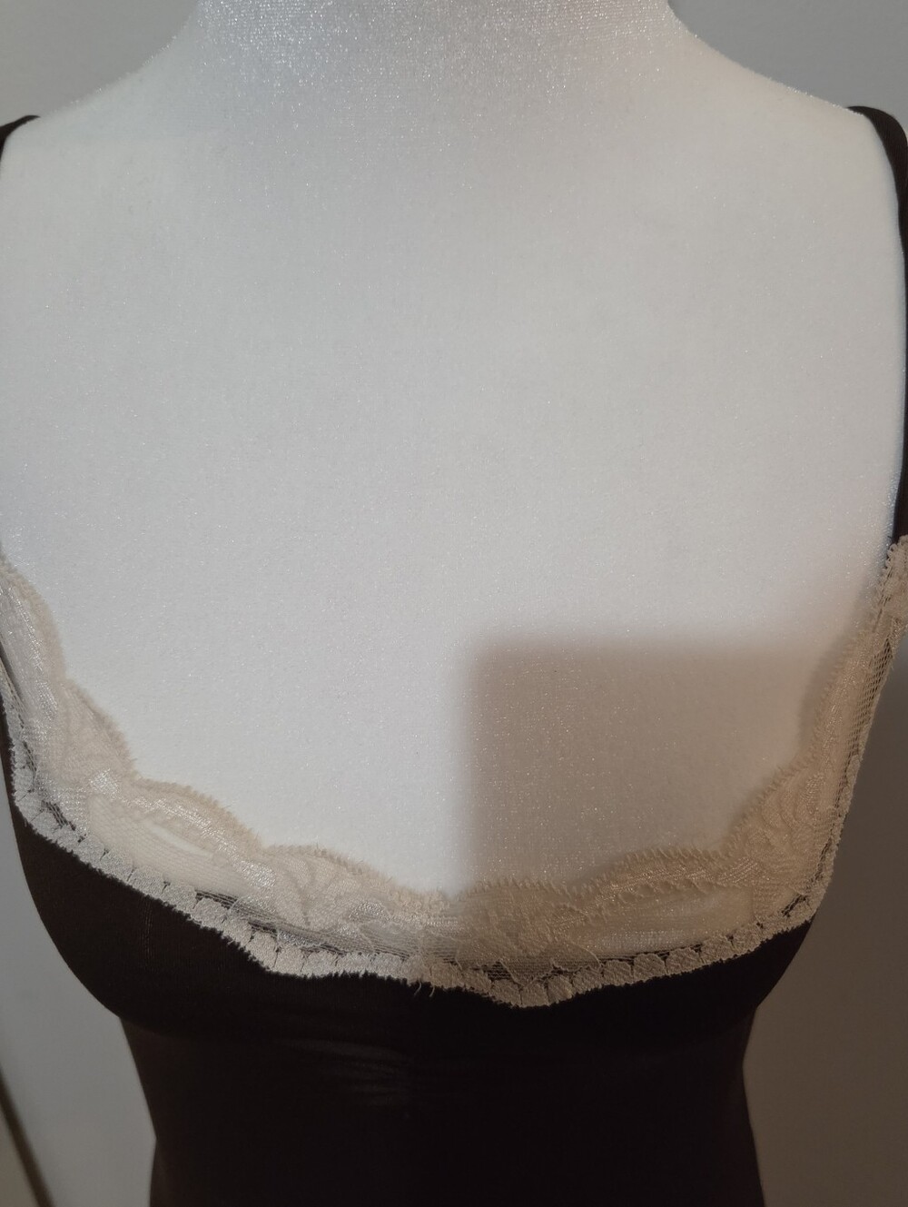 Vintage Y2k Brown And Cream Lace Dainty Feminine Casual Cami Tank Top | S - Picture 2 of 10